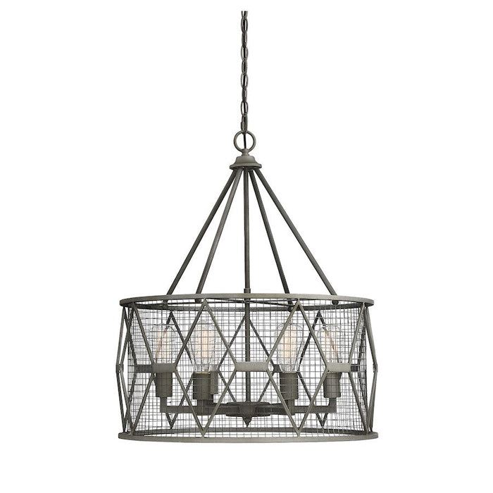 Savoy House Arbor 6 Light Pendant, Smoke