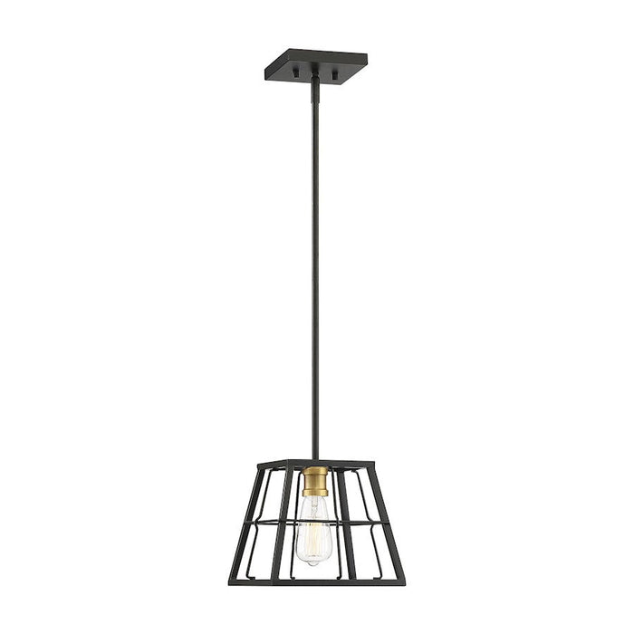 Savoy House Bayden Pendant, Vintage Black with Warm Brass