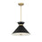 Savoy House Lamar 3 Light Pendant, Black/Warm Brass Accents - 7-2416-3-143