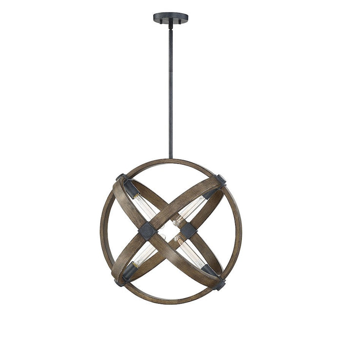 Savoy House Buckley Pendant, Whiskey Wood