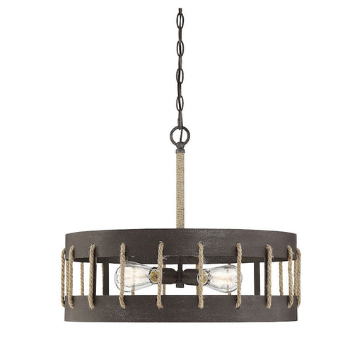 Savoy House Leland 4 Light Pendant, Artisan Rust