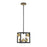 Savoy House Moritz 4 Light Convertible Semi Flush/Pendant, English Bronze and Warm Brass