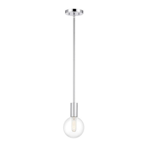 Essentials Wright 1 Light Mini Pendant, Chrome/Clear - 7-3075-1-11