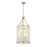 Savoy House Byron 6 Light Pendant, Warm Brass/Frosted