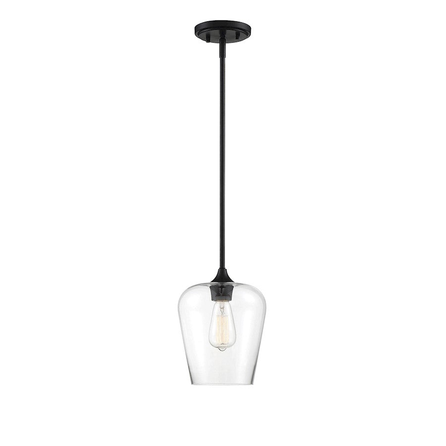 Savoy House Octave 1 Light Mini Pendant, Black