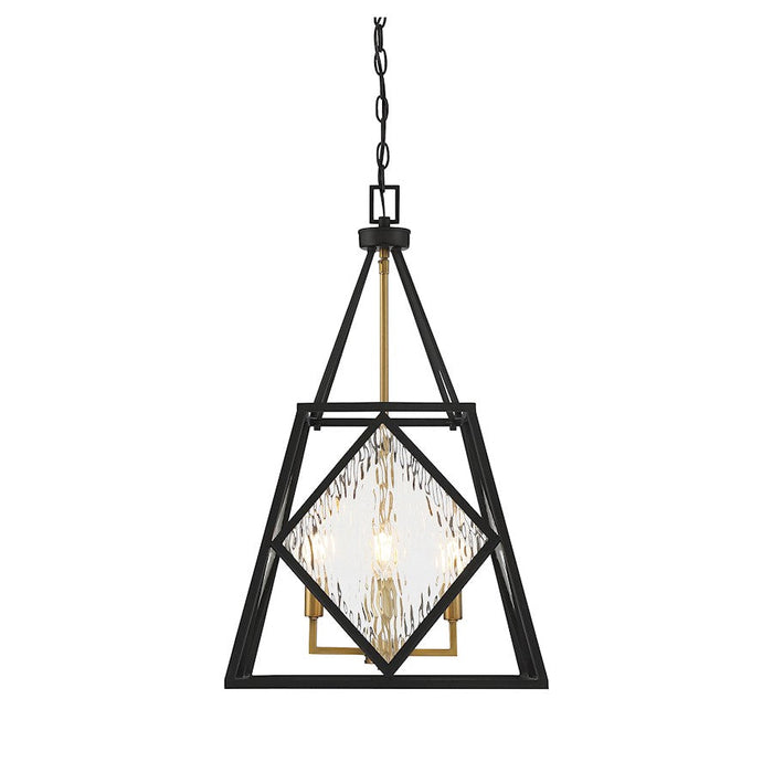 Savoy House Capella 4 Light Pendant, English Bronze and Warm Brass