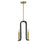 Savoy House Archway 4 Light Pendant, Black/Warm Brass Accents