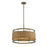 Savoy House Arcadia 6 Light Pendant, Warm Brass/Natural Rattan