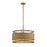 Savoy House Arcadia 6 Light Pendant, Warm Brass/Natural Rattan