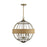 Savoy House Boreal 4 Light Pendant, Warm Brass/Natural Rattan - 7-7773-4-177