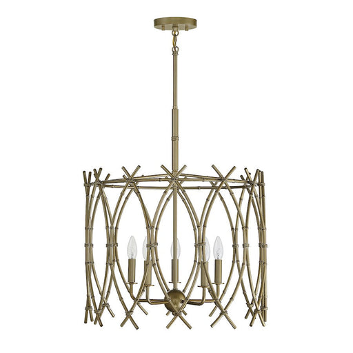 Savoy House Cornwall 5 Light Pendant, New Burnished Brass