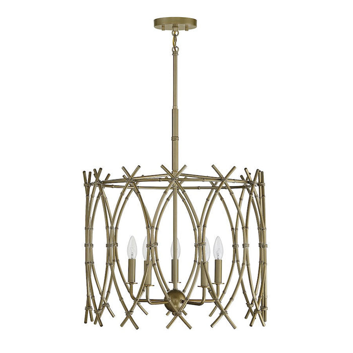 Savoy House Cornwall 5 Light Pendant, New Burnished Brass