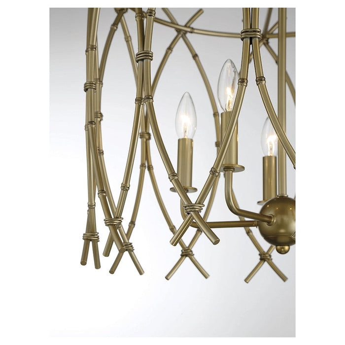Savoy House Cornwall 5 Light Pendant, New Burnished Brass