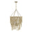 Savoy House Bremen 4 Light Pendant, Warm Brass/Natural Rattan