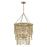 Savoy House Bremen 4 Light Pendant, Warm Brass/Natural Rattan