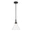 Savoy House Drake 1 Light Pendant, Matte Black/Clear