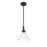 Savoy House Drake 1 Light Pendant, Matte Black/Clear