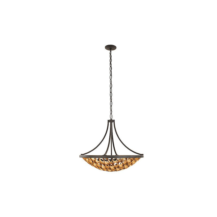 Savoy House Ventura Pendant, Matte Black/Gold