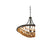 Savoy House Ventura Pendant, Matte Black/Gold