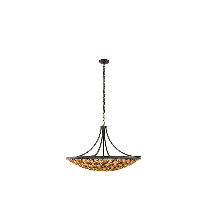 Savoy House Ventura 8 Light Pendant, Matte Black/Gold - 7-9351-8-46