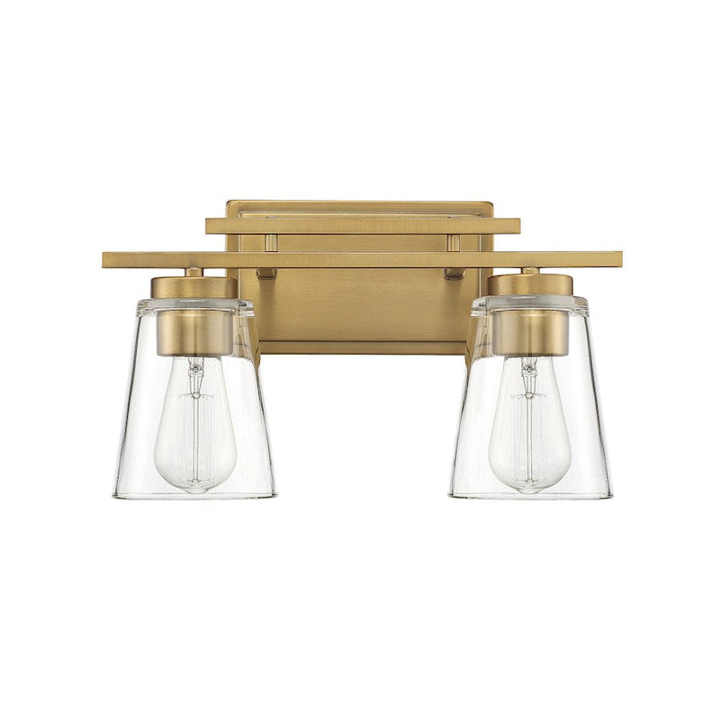 Savoy House Calhoun 2 Light Bath Vanity, Warm Brass