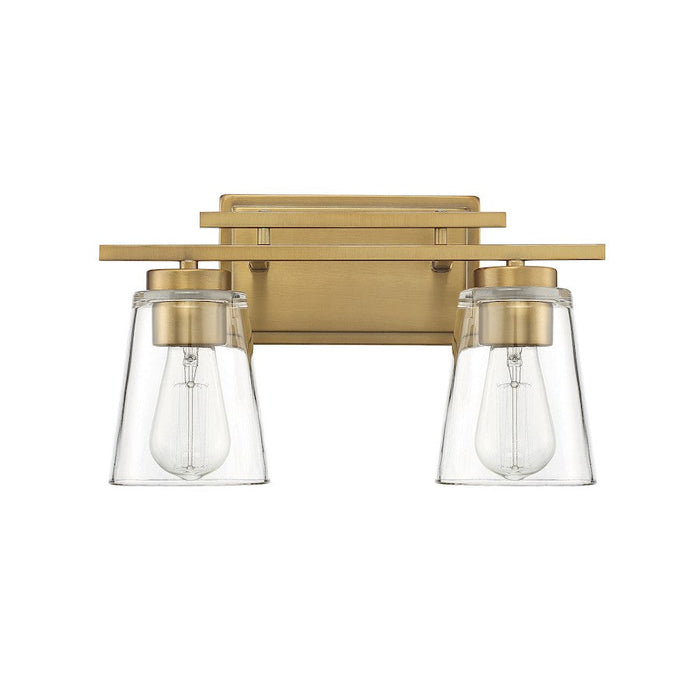 Savoy House Calhoun 2 Light Bath Vanity, Warm Brass