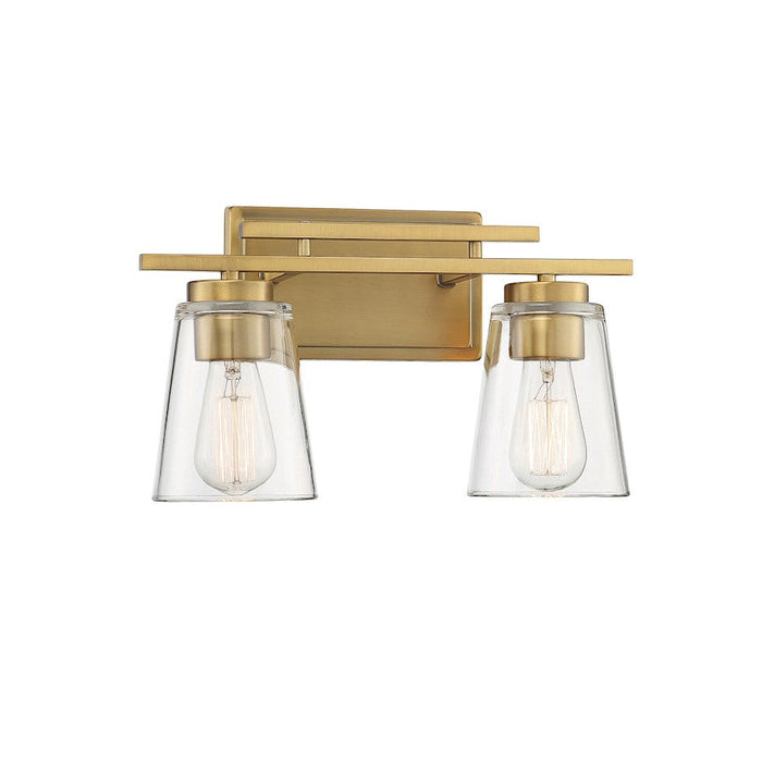Savoy House Calhoun 2 Light Bath Vanity, Warm Brass