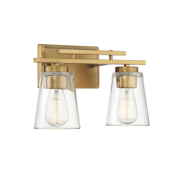 Savoy House Calhoun 2 Light Bath Vanity, Warm Brass