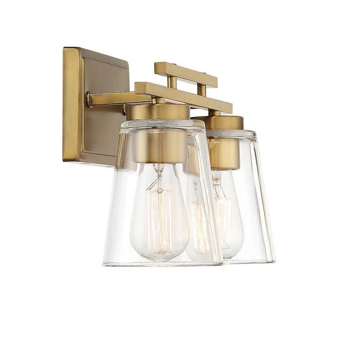 Savoy House Calhoun 2 Light Bath Vanity, Warm Brass