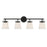 Savoy House Kaden 4 Light Vanity Light, Black/White Opal - 8-1627-4-BK