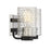 Savoy House Colt 2 Light Vanity Light, Black/Satin Nickel/Hobnail