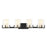 Savoy House Eaton 4 Light Vanity Light, Black/Brass/Clear - 8-1977-4-143