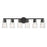 Essentials Gordon 6 Light Bathroom Vanity, Black/Clear Water - 8-2603-6-BK