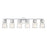 Essentials Gordon 6 Light Bathroom Vanity, Chrome/Clear Water - 8-2603-6-CH