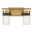 Savoy House Brickell 2 Lt Bathroom Vanity, Brass/Black/Crackled - 8-3600-2-322