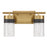 Savoy House Brickell 2 Lt Bathroom Vanity, Brass/Black/Crackled