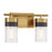 Savoy House Brickell 2 Lt Bathroom Vanity, Brass/Black/Crackled