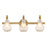 Savoy House Adams 3 Light Bathroom Vanity, Warm Brass/White - 8-4417-3-322