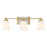 Savoy House Darby 3 Light Bathroom Vanity, Brass/White Opal - 8-6901-3-322