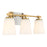 Savoy House Darby 3 Light Bathroom Vanity, Brass/White Opal