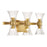 Savoy House Bennington 6 Light Bathroom Vanity, Brass/Clear