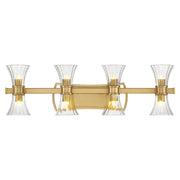 Savoy House Bennington 8 Light Bathroom Vanity, Brass/Clear - 8-9702-8-322