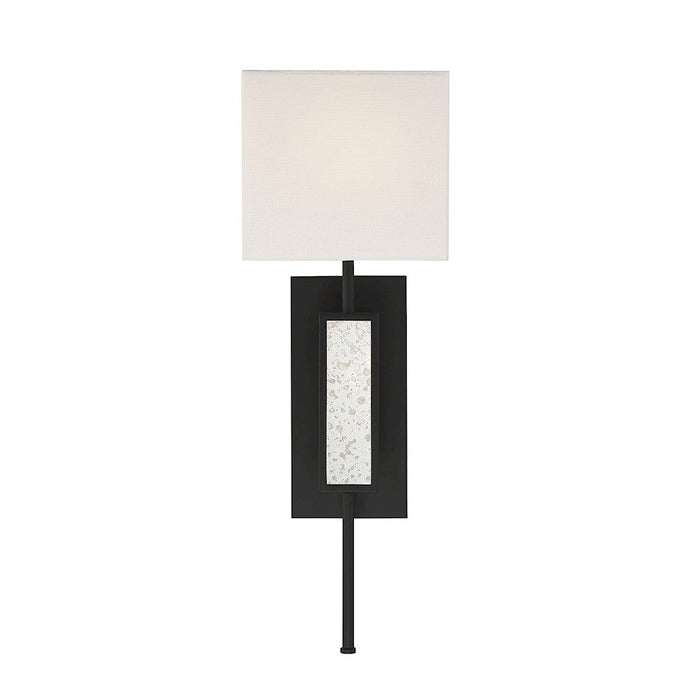 Savoy House Victor 1 Light Wall Sconce, Matte Black