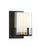 Savoy House Eaton 1 Light Wall Sconce, Black/Brass/Clear