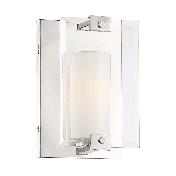 Savoy House Ridgefield 1 Light Sconce, Polished Nickel