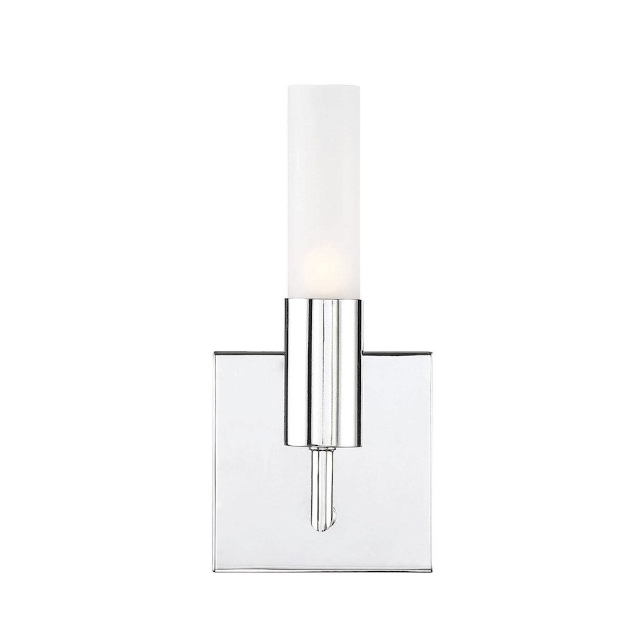 Savoy House Deacon 1 Light Wall Sconce, Polished Chrome