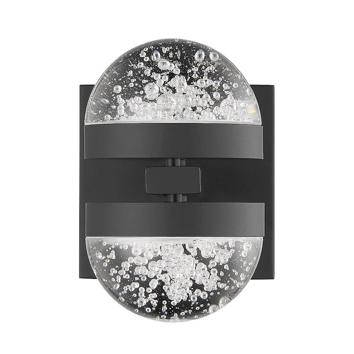 Savoy House Biscayne 2 Light LED Wall Sconce, Matte Black/Bubble