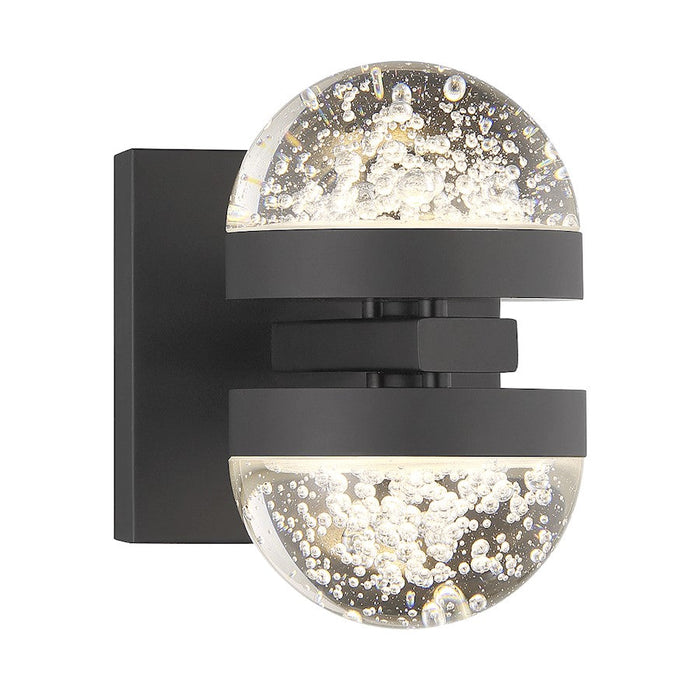 Savoy House Biscayne 2 Light LED Wall Sconce, Matte Black/Bubble