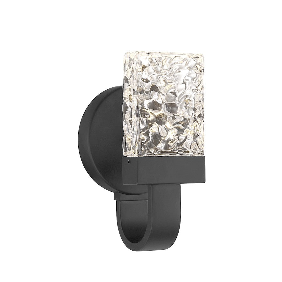 Savoy House Kahn LED Wall Sconce, Matte Black/Water - 9-6624-1-89