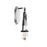 Savoy House Denali 1 Light Wall Sconce, Matte Black/Chrome
